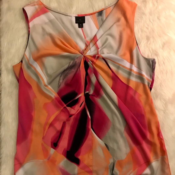 Worthington Pattern Sleeveless Blouse - Picture 2 of 4